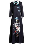 Shein Bowknot Airship Print Maxi Dress
