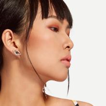 Shein Rhinestone Eye Design Mismatch Earrings