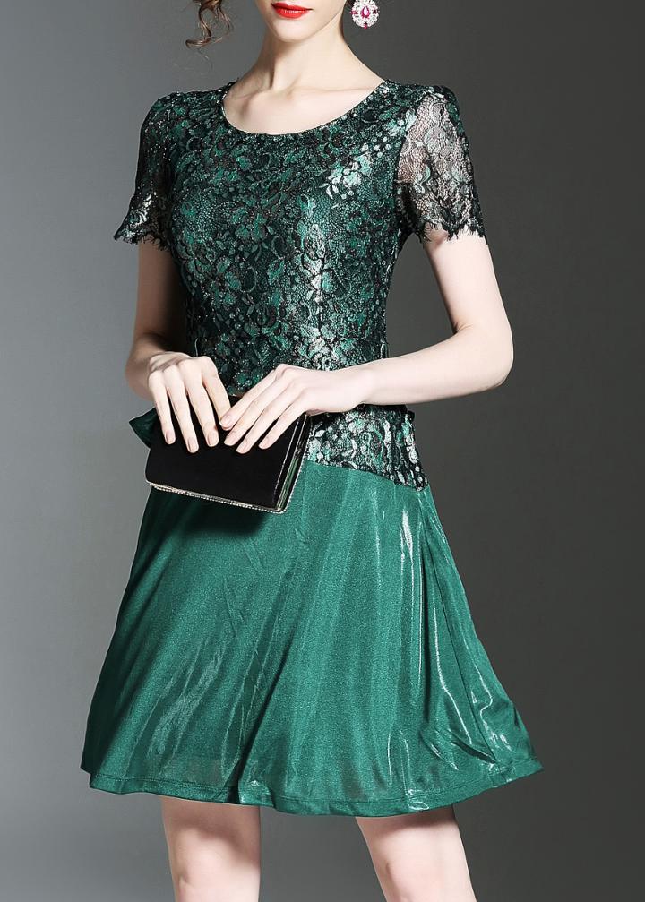 Shein Fish Scale Ruffle Combo Dress