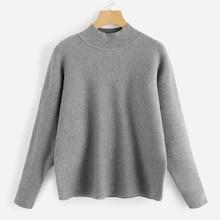 Shein Ribbed Knit Marled Batwing Jumper