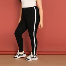 Shein Plus Contrast Side Seam Leggings