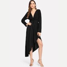 Shein Twist Front Asymmetric Wrap Dress