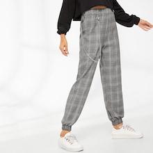 Shein Plaid Peg Pants Without Chain