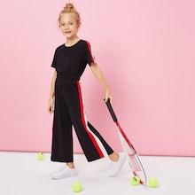 Shein Girls Striped Side Jumpsuit