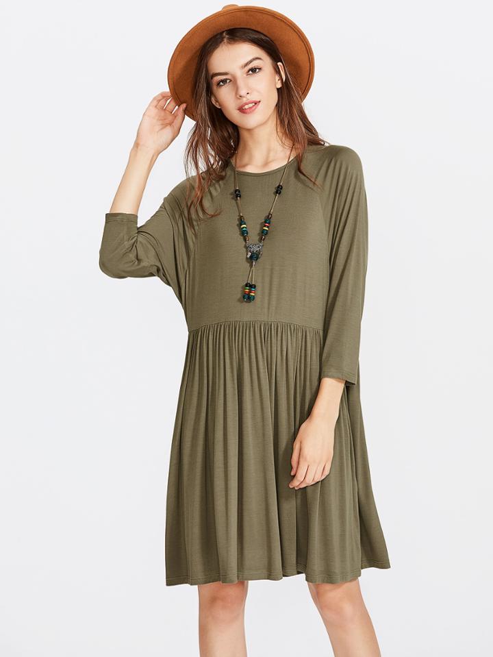 Shein Dolman Sleeve Smock Tee Dress