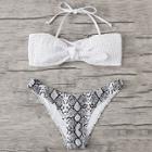 Shein Shirred Knot Front Bikini Set