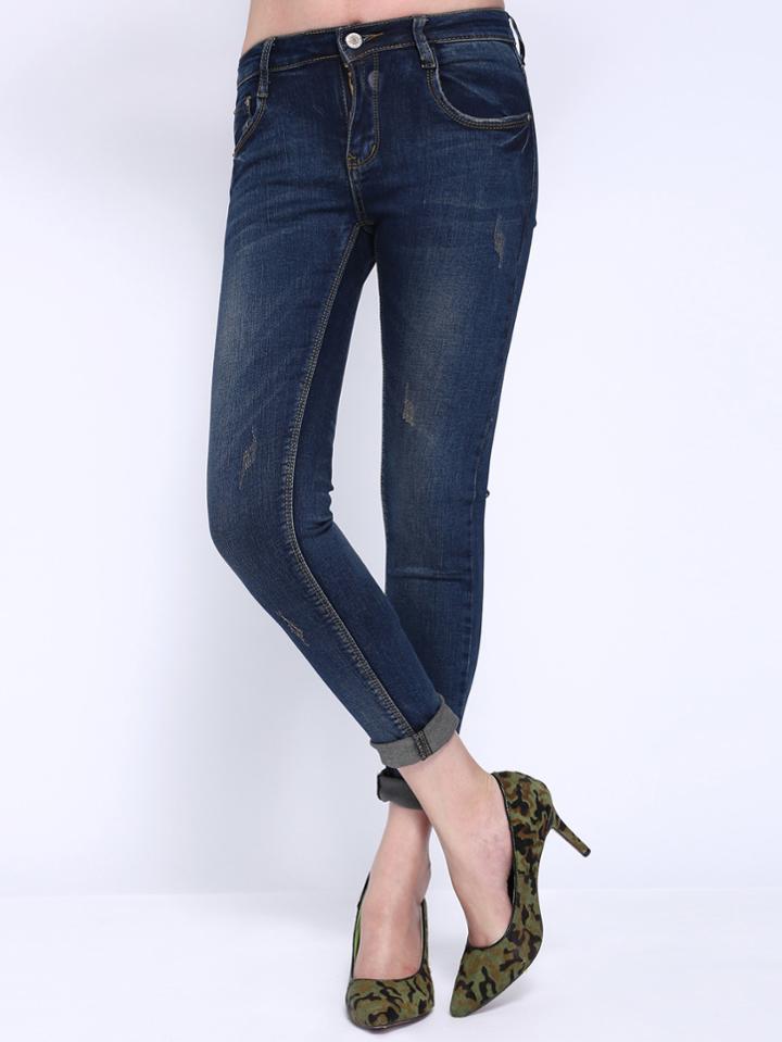 Shein Scratch Slim Denim Pant