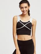 Shein Color Block Cut Out Back Crop Tank Top
