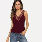 Shein Lace Trim V-back Fitted Cami  Top