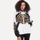 Shein Letter And Leopard Print Jacket