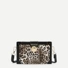 Shein Leopard Pattern Push Lock Box Bag