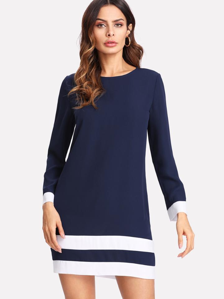 Shein Two Tone Cut And Sew Tunic Dress