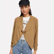 Shein Buckle Detail Sleeve Coat