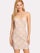 Shein Caged Neck Lace Dress