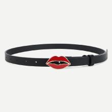 Shein Lip Decorated Pu Belt