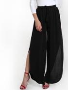 Shein Tasseled Drawstring Curved Slit Flow Pants