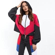 Shein Color Block Zip Jacket