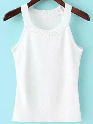 Shein White Woman Sweater Cami Top