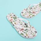 Shein Calico & Bird Print Flip Flops