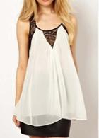 Rosewe Hot Sale Round Neck Woman Vest With Lace