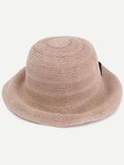 Shein Khaki Bow Embellished Straw Bucket Hat