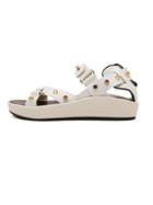 Shein Studded Straps White Flatform Sandals