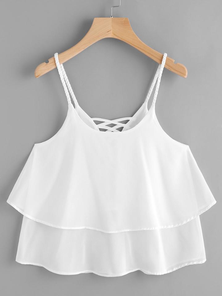 Shein Layered Criss Cross Back Cami Top