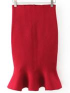 Shein Red Slim Fishtail Skirt