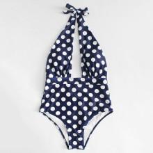 Shein Polka Dot Halter Swimsuit