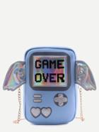 Shein Blue Game Console Chain Bag With Wings