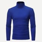 Shein Men High Neck Solid Tee