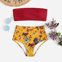 Shein Random Pattern Mix And Match Bikini Set