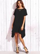 Shein Asymmetrical Frill Hem Tee Dress