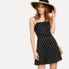 Shein Star Print Fit & Flare Cami Dress