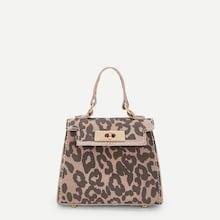 Shein Girls Leopard Pattern Bag With Chain