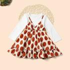 Shein Toddler Girls 2 In 1 Polka Dot Flared Dress