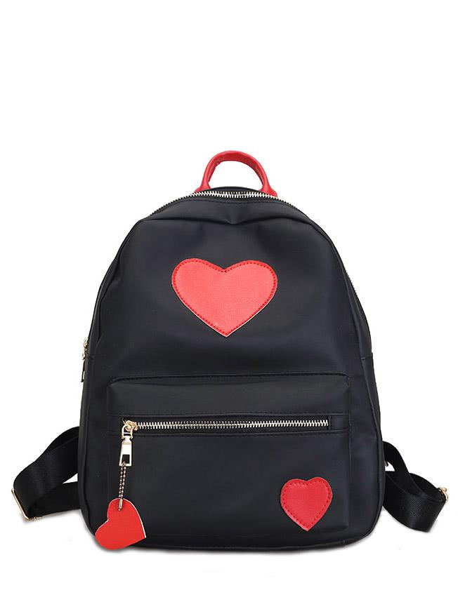 Shein Heart Decor Zipper Front Backpacks Bag