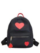 Shein Heart Decor Zipper Front Backpacks Bag