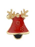 Shein Bell 1pc Christmas Jewelry Enamel Santa Snowflake Bell Deer Gift Box Snowman Ear Cuff Cartilage Clip Earrings