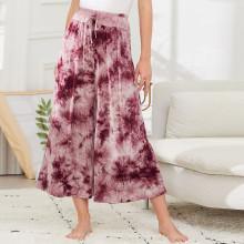 Shein Tie Dye Drawstring Wide Leg Pants