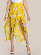Shein Overlap Open Front Culotte Pants