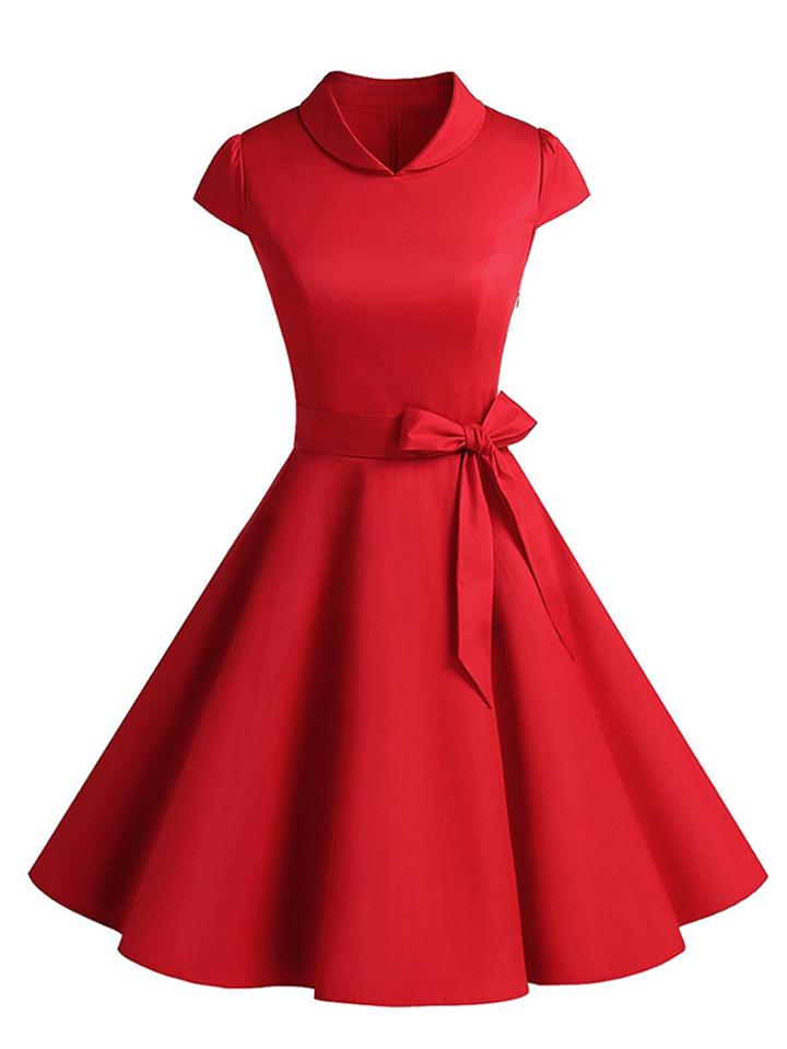 Shein Knot Detail Circle Dress
