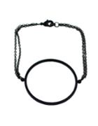 Shein Black Plated Alloy Bracelet For Women