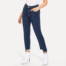 Shein Asymmetrical Raw Hem Jeans