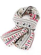 Shein Red Classic Geometric Print Scarves