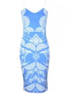 Rosewe Charming Print Design Spaghetti Strap Dress For Woman
