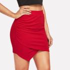 Shein Overlap Front Ruched Skirt