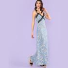 Shein Eyelash Lace Applique Floral Cami Dress