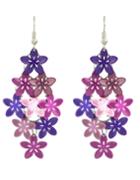 Shein Purple Flower Shape Earrings