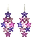 Shein Purple Flower Shape Earrings